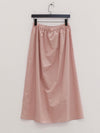 BASERANGE Elastic waist skirt Comfortable French BAS-SKCA-PO-SU25-FEN Pink